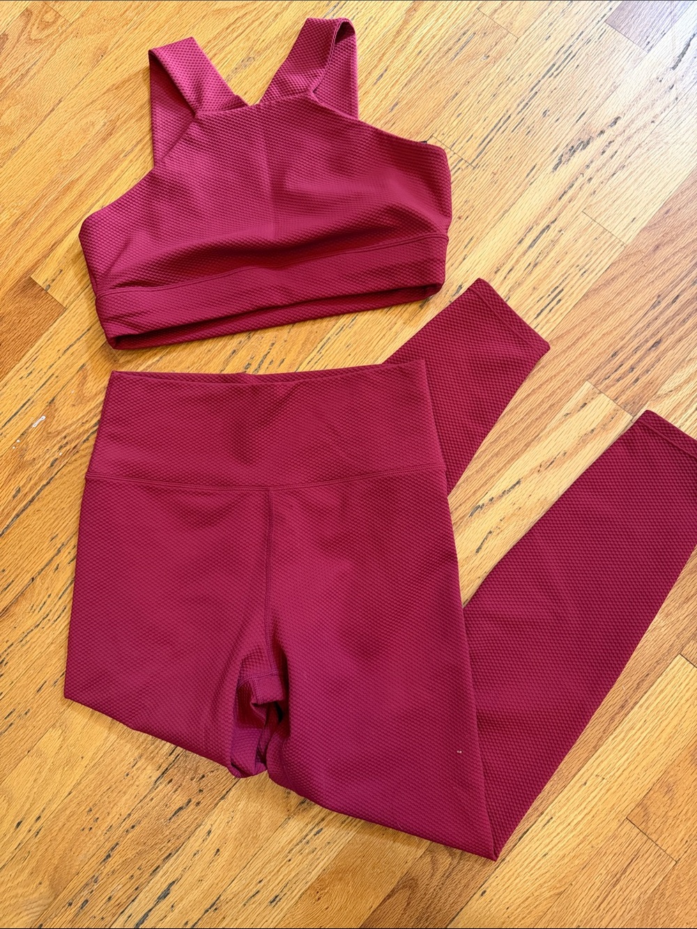 NWOT SET! Beach Riot Matching Waffle Print Top & Leggings